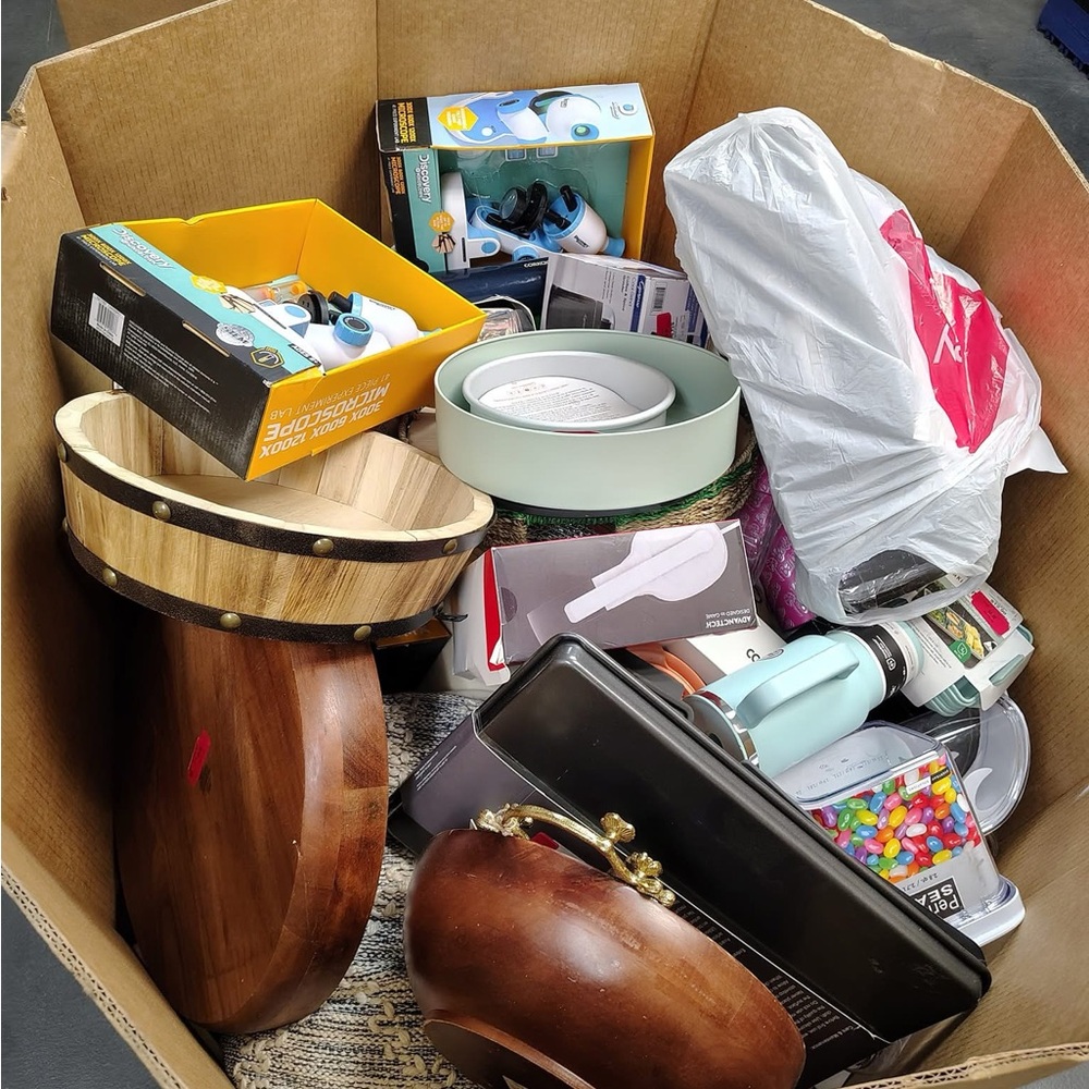 Medium Mystery Box OverStock return Reseller amazon Target Marshalls Walmart